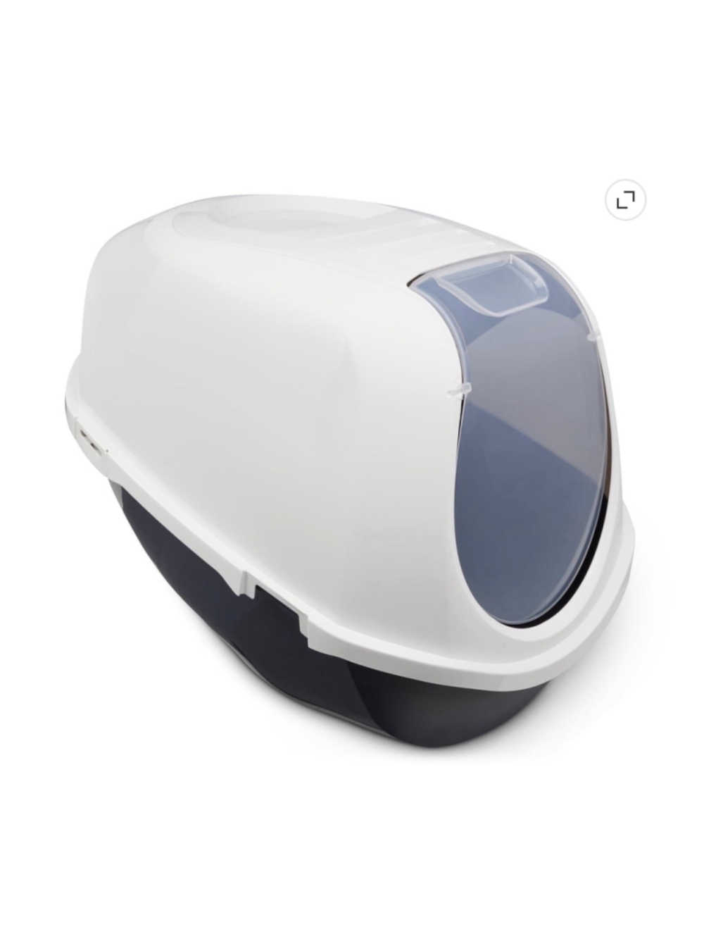 NEW Vibrant Life Cat Cove Litter Box One Size White and Dark Blue